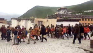中国强迫年轻的藏人僧侣退出寺院去中国当局设立的学校接受“教育”